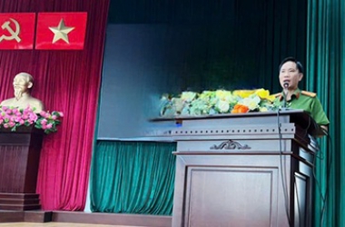 Khoa Cảnh sát Thi hành án hình sự và Hỗ trợ tư pháp Trường Đại học Cảnh sát nhân dân tập huấn tại Công an Thành phố Hồ Chí Minh