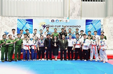 Đội tuyển Trường Đại học CSND giành giải Nhì toàn Đoàn cup Taekwondo mở rộng lần thứ VIII