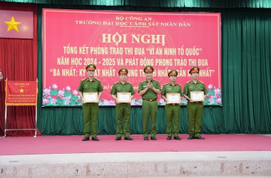 Tổng kết phong trào thi đua “Vì an ninh Tổ quốc” năm học 2024 - 2025 và phát động phong trào thi đua “Ba nhất: Kỷ luật nhất - Trung thành nhất - Gần dân nhất”