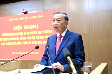 Toàn văn phát biểu của Tổng Bí thư Tô Lâm tại Hội nghị Tổng kết 10 năm thực hiện Chỉ thị số 05 của Bộ Chính trị trong Công an nhân dân