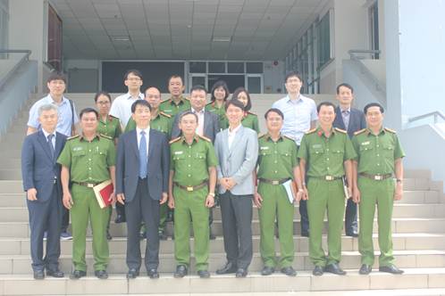 Đoàn sỹ quan thuộc Viện giáo dục Cảnh sát Hàn Quốc đến thăm và làm việc tại Trường Đại học CSND