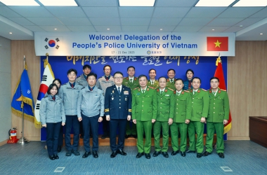 Đoàn công tác Trường Đại học Cảnh sát nhân dân thăm, làm việc tại Hàn Quốc