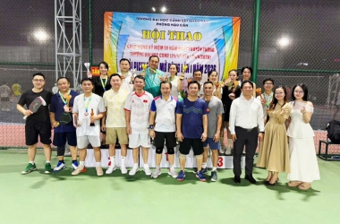 Phòng Hậu cần tổ chức Giải Pickleball mở rộng chào mừng 50 năm Ngày truyền thống Trường Đại học CSND