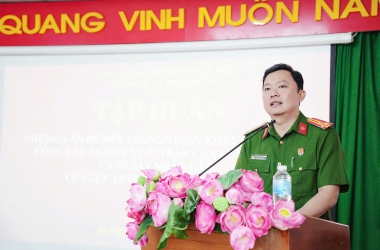 Tập huấn về công tác NVCB cho Công an xã Hiệp Phước, Thành phố Hồ Chí Minh