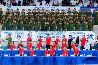 Trường Đại học CSND tham gia Giải bóng đá sinh viên Đại học Quốc gia Thành phố Hồ Chí Minh mở rộng - THACO CUP 2025