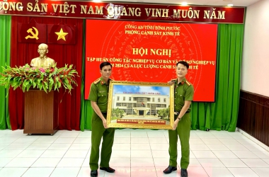 Khoa Cảnh sát kinh tế tập huấn nghiệp vụ tại Công an tỉnh Bình Phước