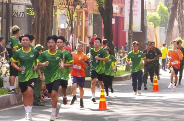 Trường Đại học CSND tham gia Ngày chạy Olympic vì sức khoẻ toàn dân