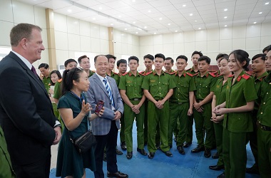 Trường Đại học CSND đón tiếp và làm việc với Đoàn Cảnh sát bang New South Wales, Văn phòng AFP tại Thành phố Hồ Chí Minh