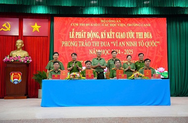 Cụm thi đua Số 1 - Các học viện, trường CAND ký giao ước thi đua trong phong trào “Vì An ninh Tổ quốc” năm học 2024 - 2025