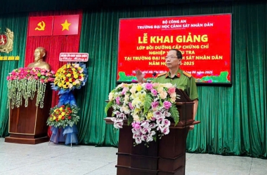 Khai giảng lớp Bồi dưỡng cấp chứng chỉ nghiệp vụ điều tra mở tại Trường Đại học CSND