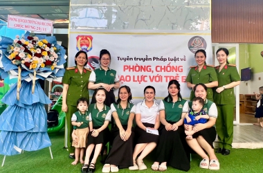 Tuyên truyền pháp luật về phòng, chống bạo lực trẻ em tại Trường Mầm non Khu Vườn Tuổi Thơ