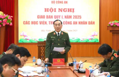 Giao ban công tác Quý I năm 2025 các học viện, trường Công an nhân dân