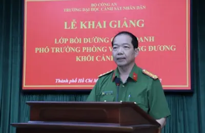 Khai giảng khóa Bồi dưỡng chức danh Phó trưởng phòng và tương đương khối Cảnh sát mở tại T05