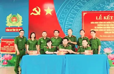 Giao lưu kết nghĩa giữa khoa QLHC về TTXH Trường  Đại học CSND, Trường Cao đẳng CSND II và Phòng Cảnh sát QLHC về TTXH Công an tỉnh Tây Ninh
